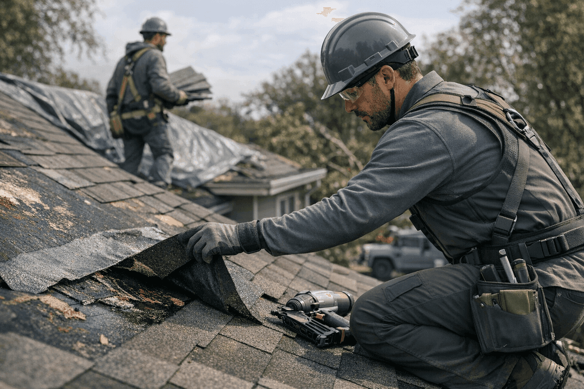 Storm Damage Restoration service by Glenmore Roofing